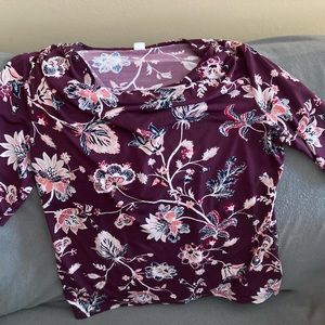 Cowl neck women’s top.